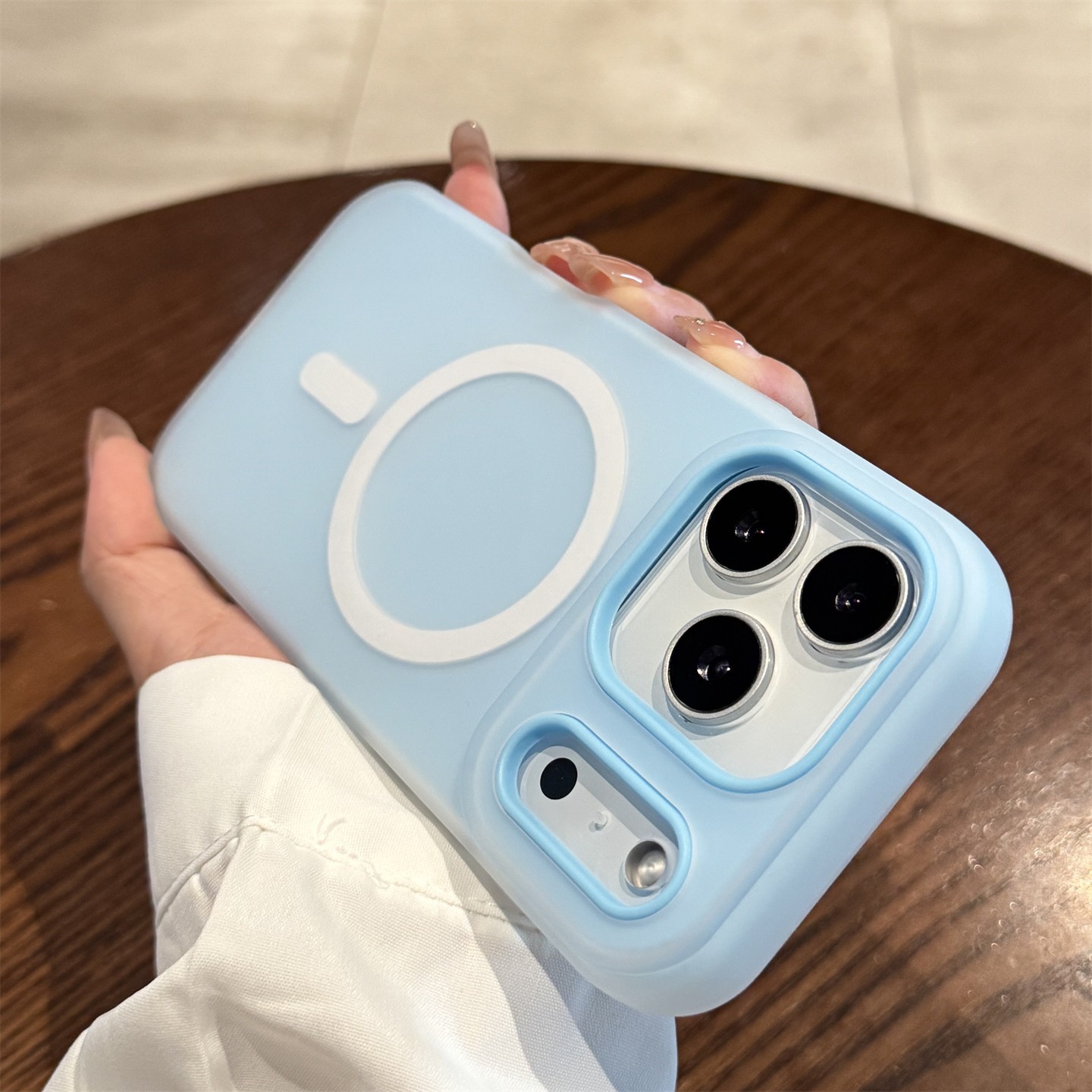 Funda de teléfono móvil de moda dos en uno con diseño de gelatina escarchada para Apple 17, adecuada para iPhone 15, funda protectora simple anticaída 16