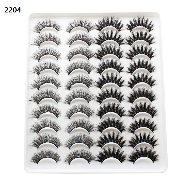 Dingsen pestañas postizas transfronterizas de múltiples capas de tres D estéreo 20 pares de pestañas cruzadas pestañas rizador