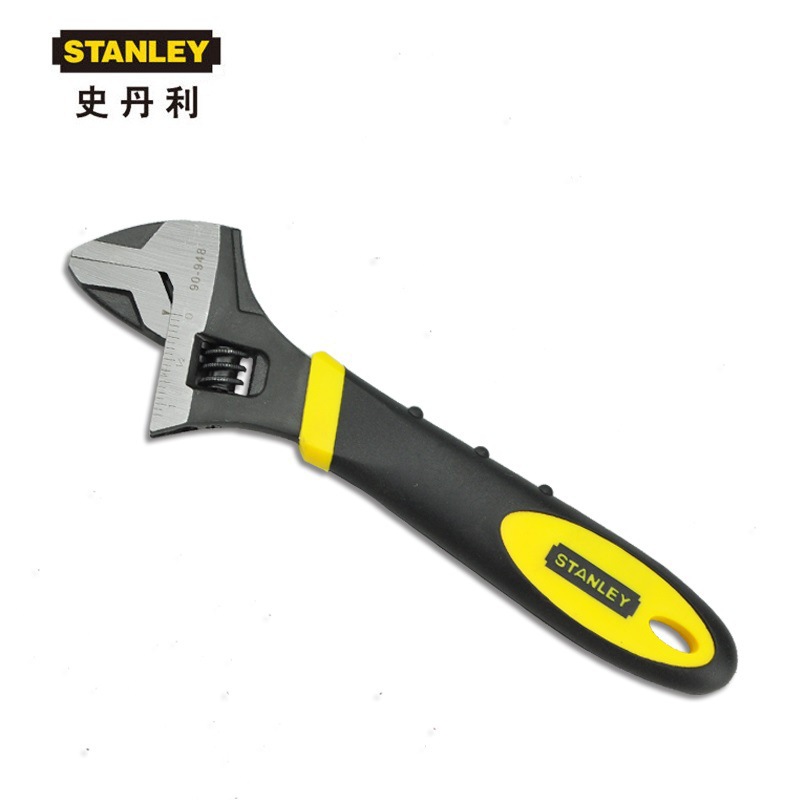 STANLEY/史丹利双色柄铬钒钢活动扳手8寸10寸12寸活络扳手活扳手