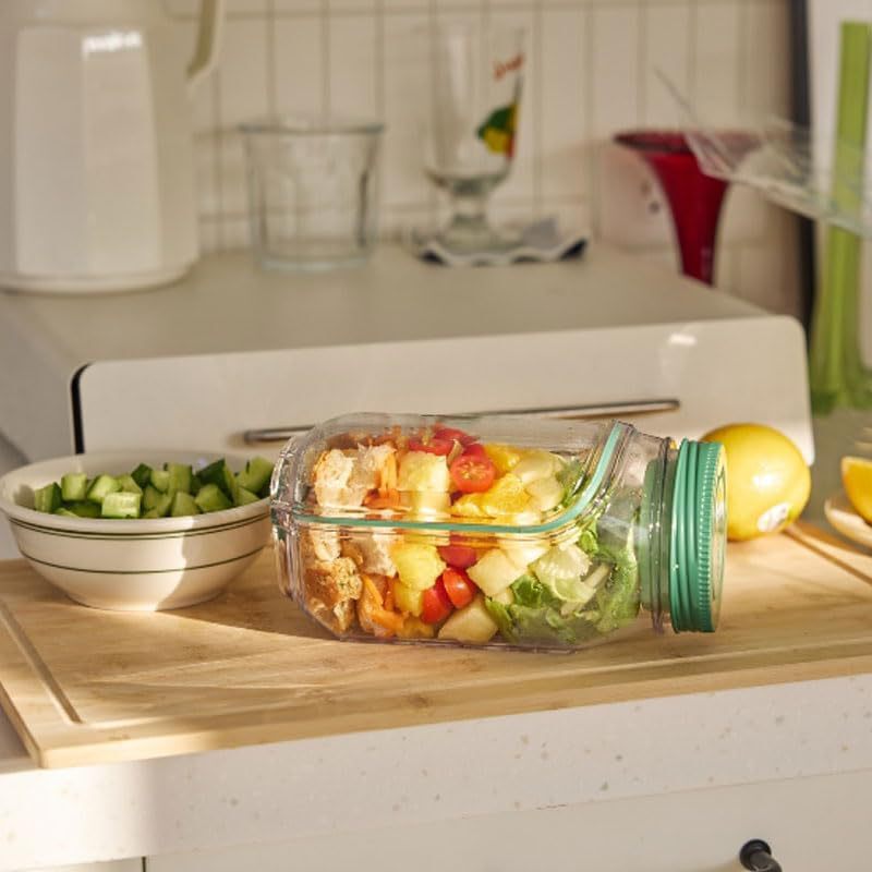 Salad jars with lids Lids meal prep 带防漏沙拉酱调味盒沙拉罐|undefined
