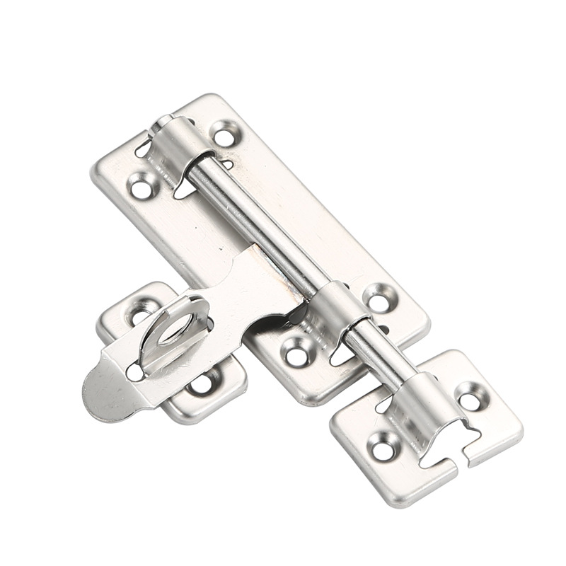 Cerradura de acero inoxidable Beigu Hardware de 4/6/8 pulgadas con candado, pestillo izquierdo y derecho, cerrojo antirrobo de doble vía para puertas de madera. image 7