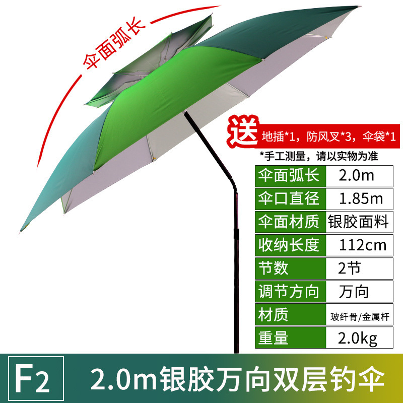 戴威营钓鱼伞大钓伞三折叠雨伞万向防晒防暴雨遮阳新款户外垂钓伞|undefined