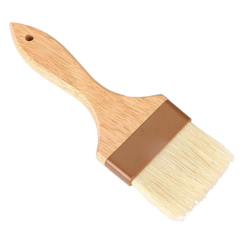 Сделать торт Кисть для печенья Резиновая ручка из бука Кисть для свиных волос Кисть для барбекю Масляная щетка Инструменты для выпечки Кухонная щетка