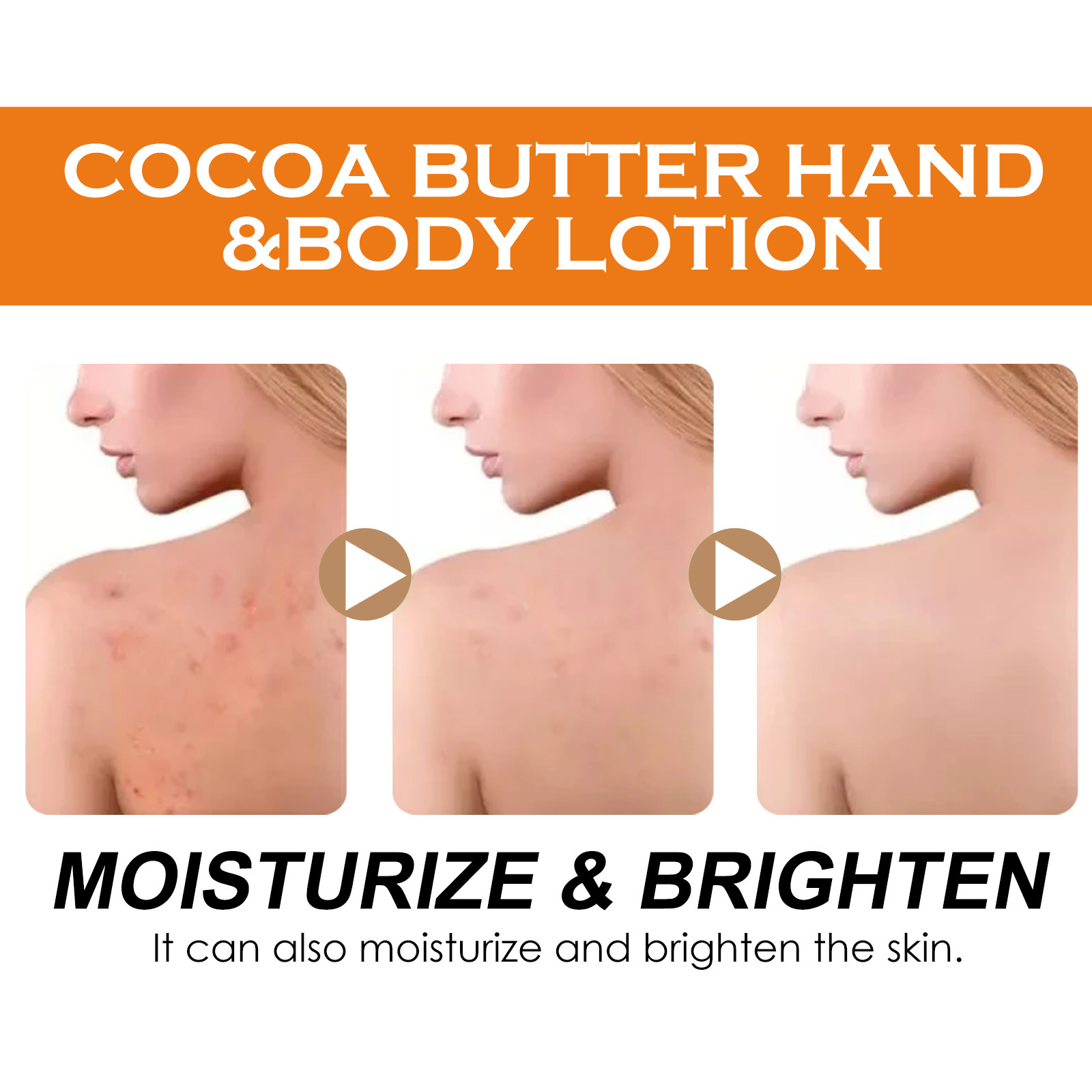 OUHOE Cocoa Butter Body lotion Lightens Acne Dark Skin, Moisturizes, Whitens and beautifies skin_voghion.com