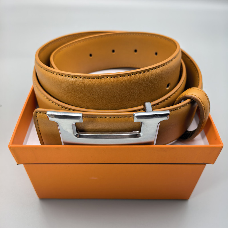 皮带男H字母扣腰带平纹经典款百搭裤带现货批发跨境彩色带 belt|undefined