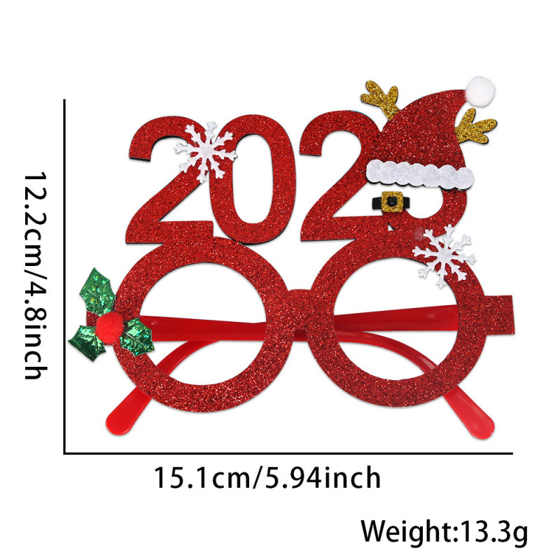 크리스마스 모자 레드 2026 안경 (temu, Xiyin은 선반에 놓지 마세요)