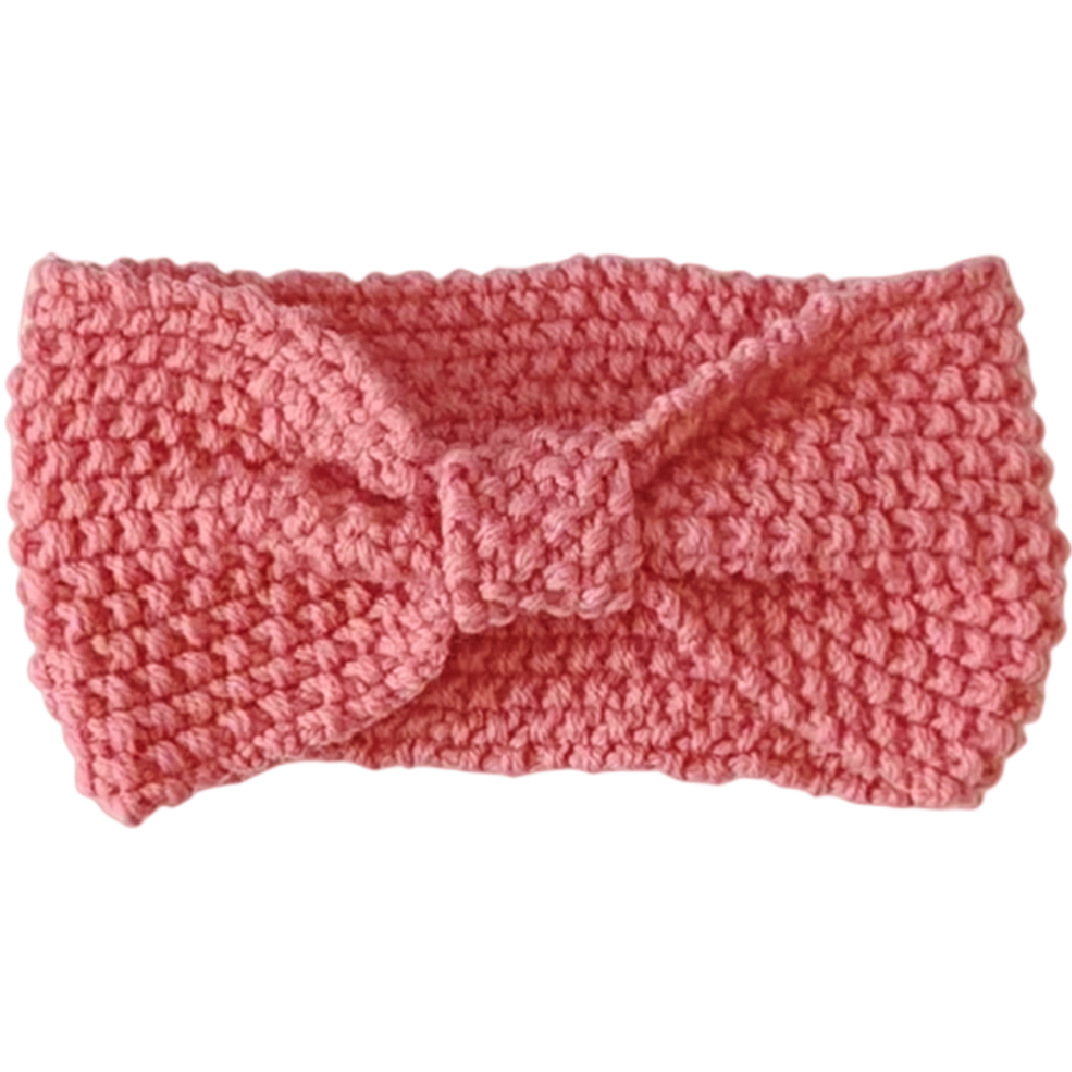 Fascia per maglione lavorata a maglia per accessori e fasce per capelli caldi con fiocco fatto a mano autunno inverno da donna_voghion.com