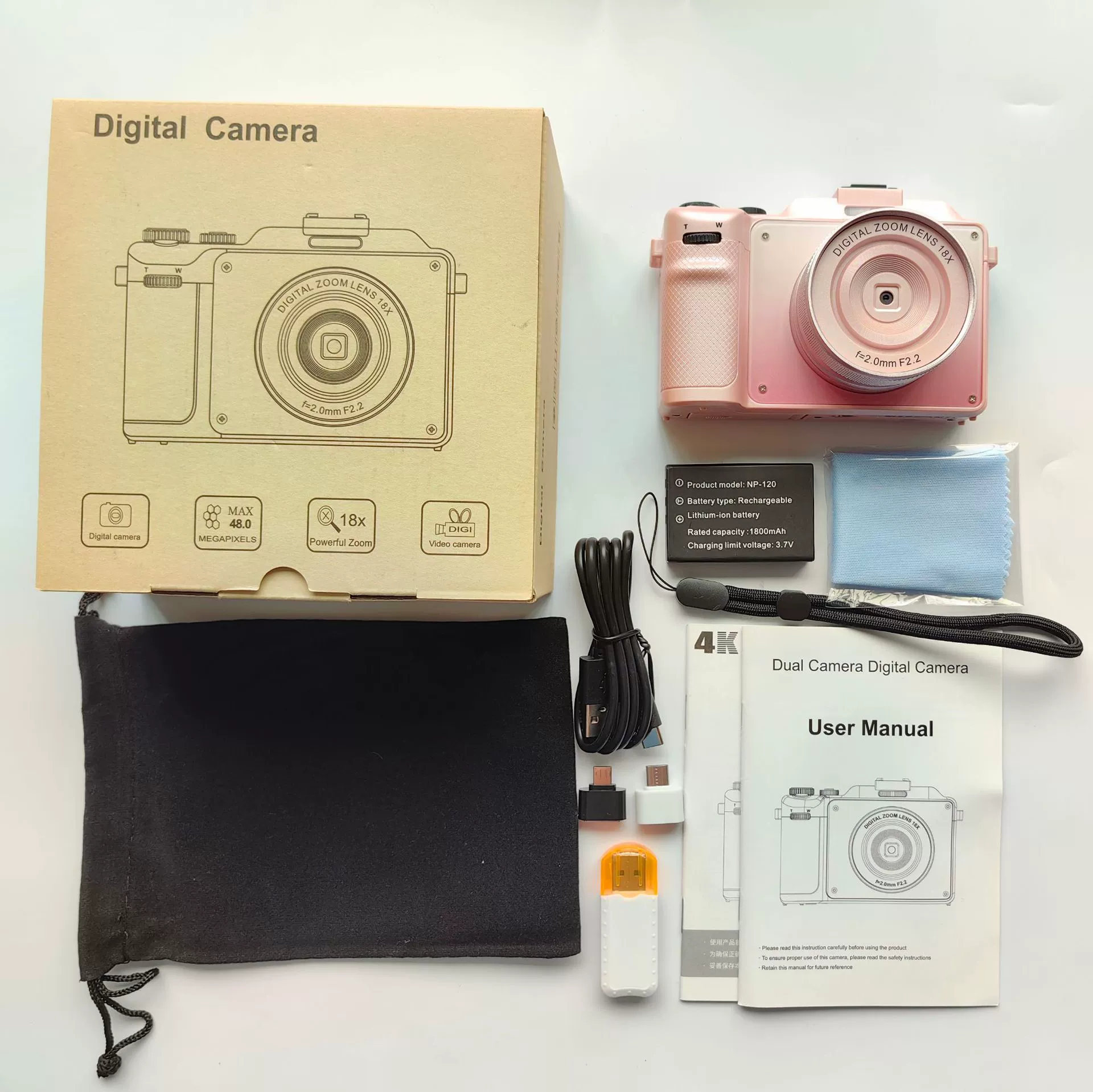 Цифровой фотоаппарат X9 5K с двумя фронтальными/задними камерами, WiFi, стиль фотоаппарата DSLR, фильтр красоты для селфи, варианты хранения