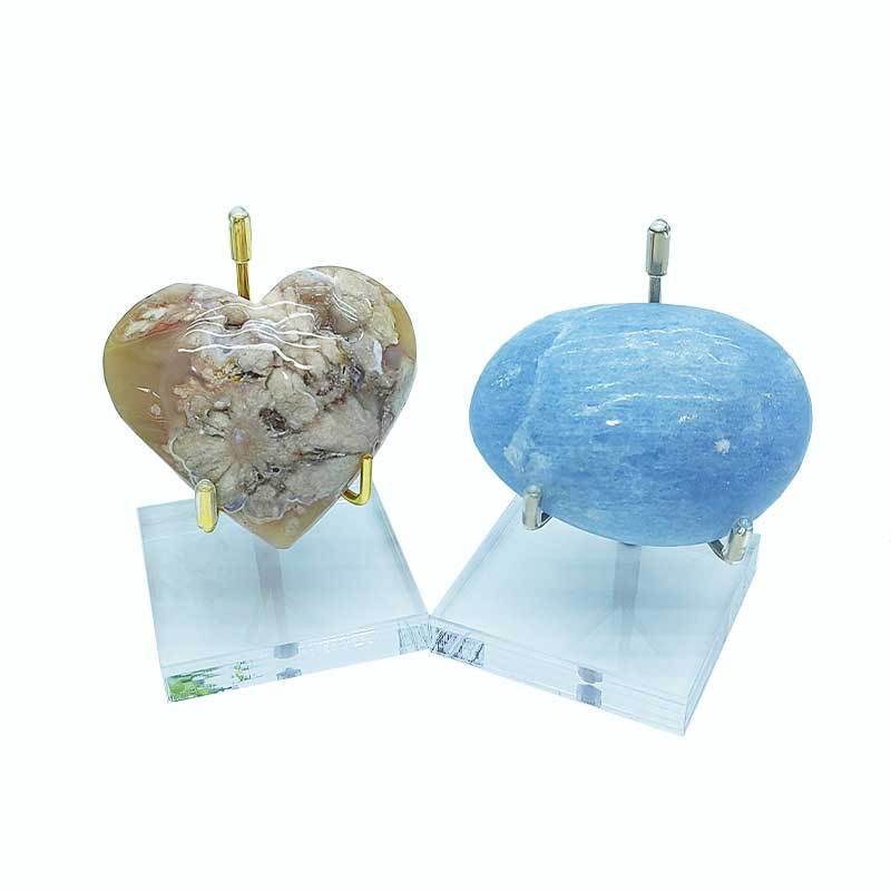 Brújula acrílica Soporte estándar de mina transparente Soporte de exhibición de base estándar de mina de cristal Soporte de estante Soporte de joyería