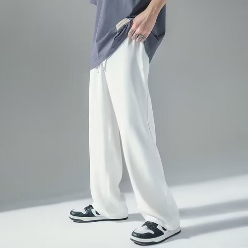 Street Fashion New Trend Hip-Hop Youth Popular Loose Stretch Casual Men's Sports Plain Simple Chiffon Leisure Pants