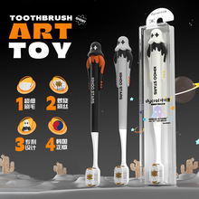 韩国品牌生活软毛高级宽头牙刷潮玩趣味幽灵创意潮玩卡通牙刷批发
