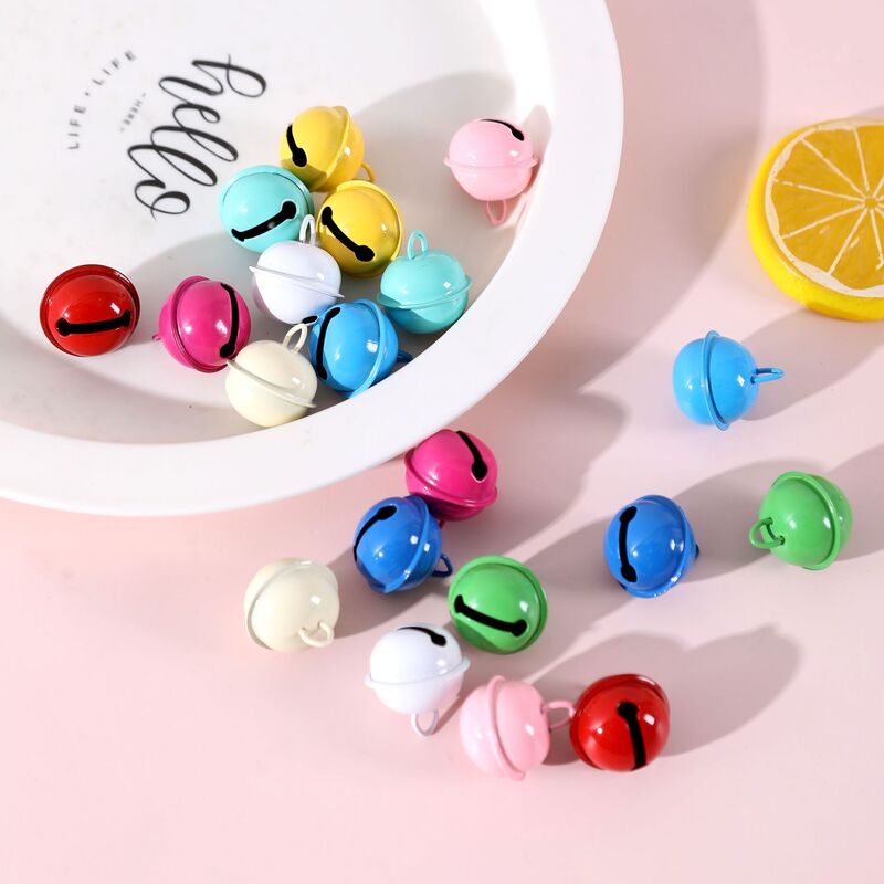 diy Accessories Candy Color Paint Metal Word Bell Keychain Color Creative Cartoon Pendant Accessories