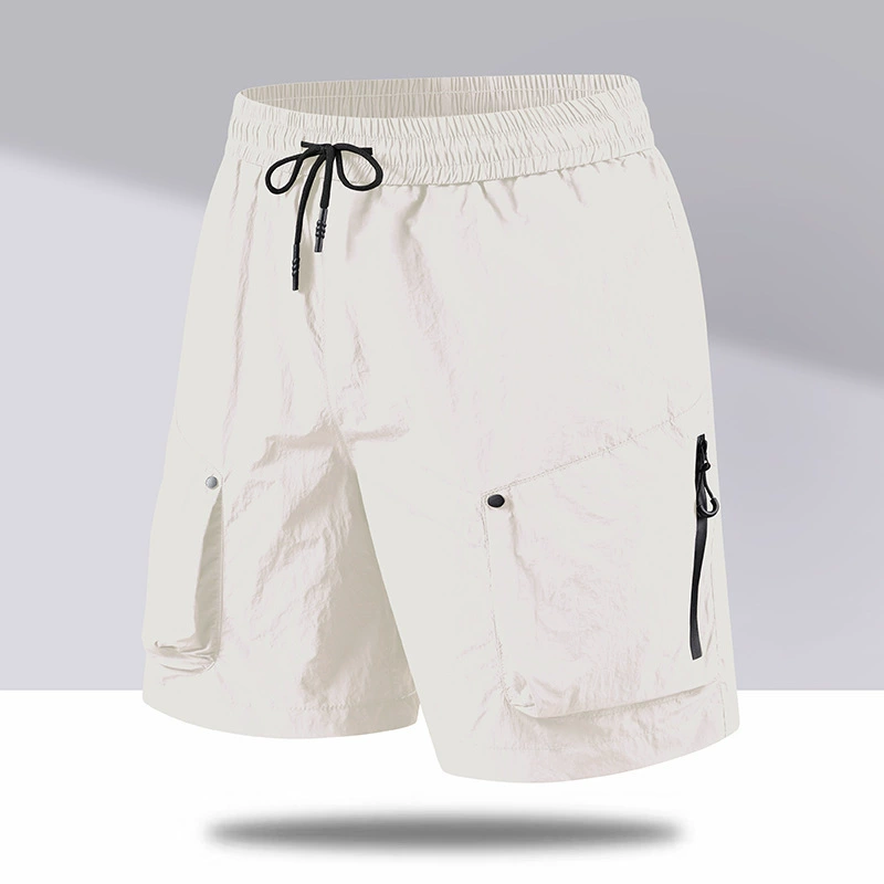 Мужские летние свободные беговые шорты для фитнеса тонкие дышащие быстрые сушеные шорты модные повседневные спортивные укороченные брюки