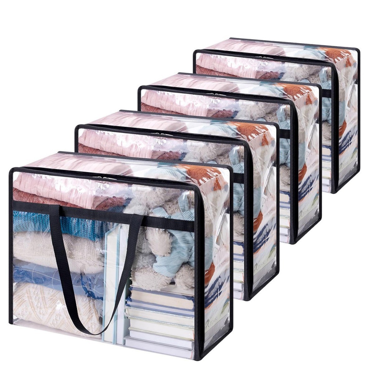 260g Weight Storage Bag Storage & Cleaning 10 Quantity PVC Material Transparent Pattern Simple Style Style Simple Style Transparent PVC Storage Bag 3