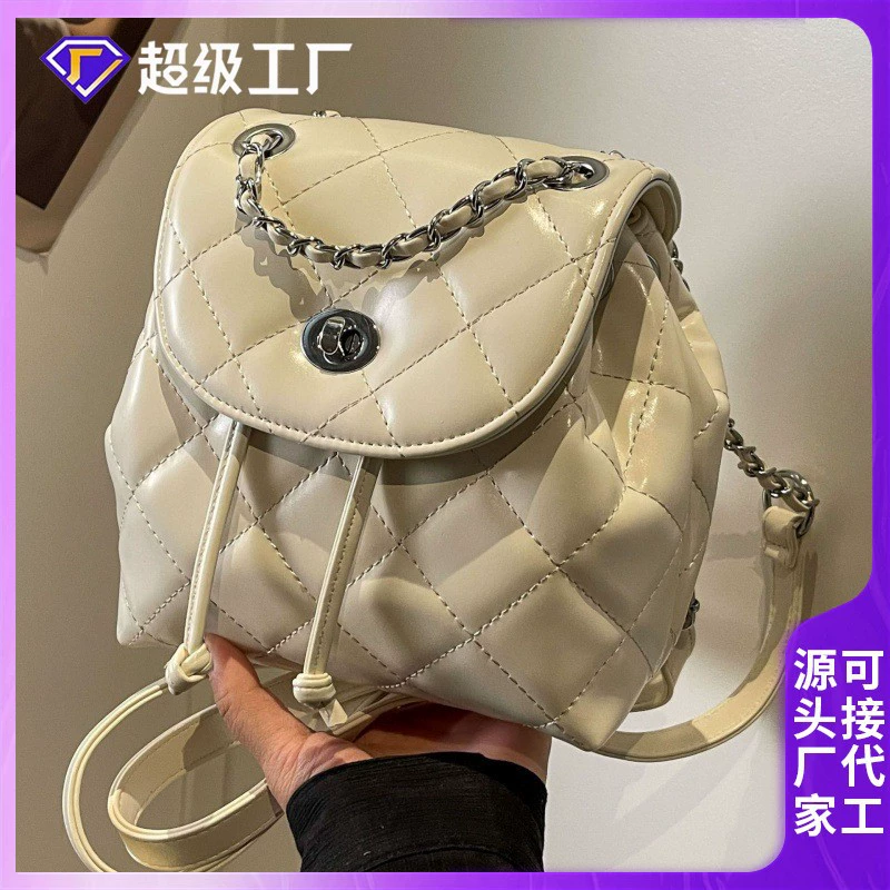 Ручная цепочка для отдыха с узором в виде diamonds, рюкзак, сумка через плечо, сумка на одно плечо, дорожная сумка, корейский стиль, западный стиль