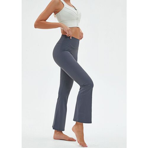 lulu seamless high waist plus size yoga tight bell bottoms peach butt belly tightening jelly gel fitness sports pants