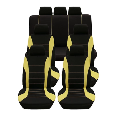 Universal Five-Seater and Seven-Seater — Seat cushion, seat cover - yellow-and-black-7-seat-seat-cover