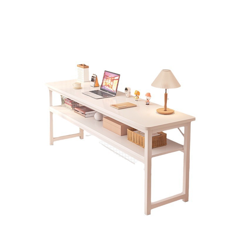 Mesa de estudio para estudiantes de doble mesa doméstica simple de alquiler de escritorio de computadora tabla estrecha contra la pared tabla larga