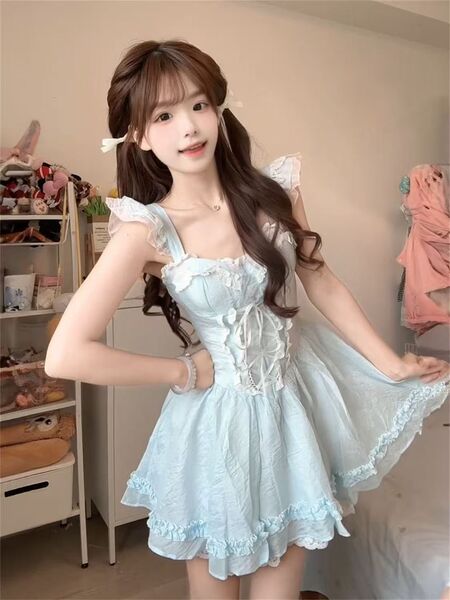 Cute blue lace dress