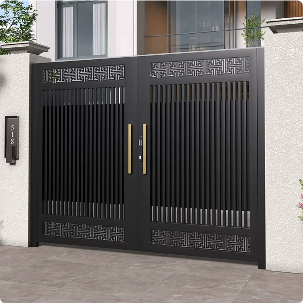 Aluminum Alloy Courtyard Door, Garden Villa Door, Yard Door, Rural Self-Built House Door, Double-Open Aluminum Art Door