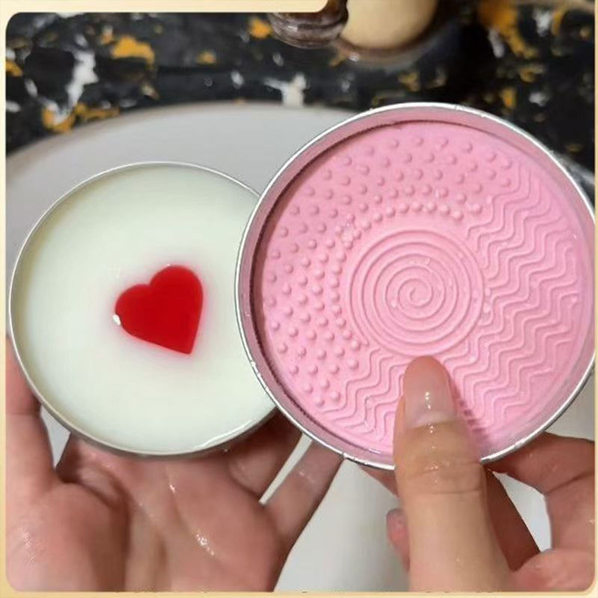 Nai Pai Makeup Brush Cleaning Soap Powder Puff Beauty Sponge Cleaning Tool Mini Convenient Makeup Brush Residue-Free Cleaning Soap
