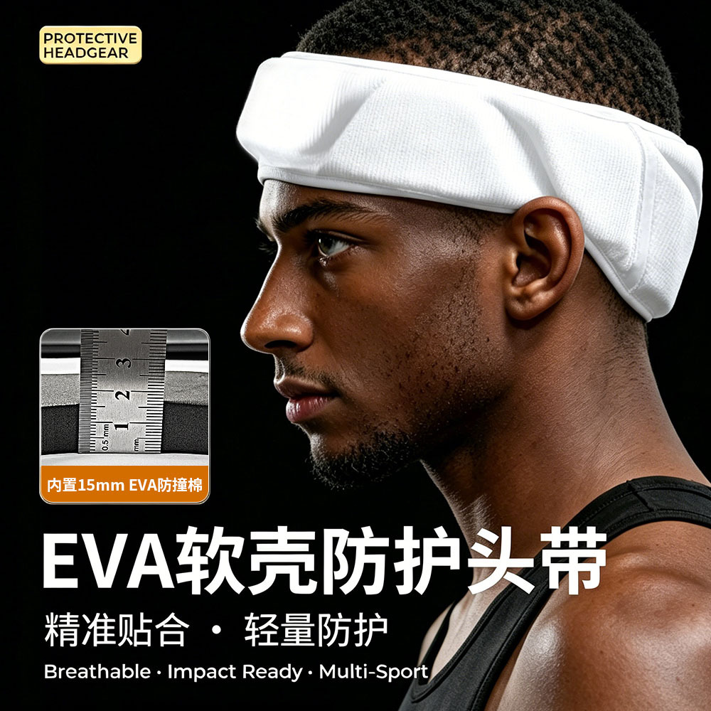 Cross-Border Football Anti-Collision Helmet, Rugby Thickened Anti-Impact Headband, Baseball and Hockey Training Sports Head Protection Hat