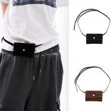 韩版秋装搭配小腰包可调节皮带腰间挂包韩版磨砂皮迷你小方包