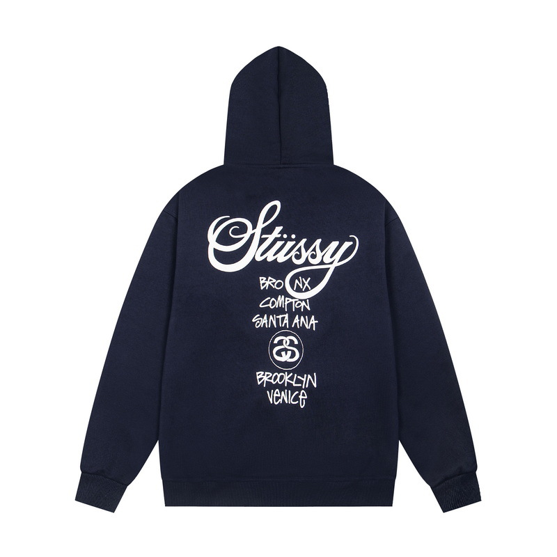 Stussy World Tour Sweater Hooded Navy