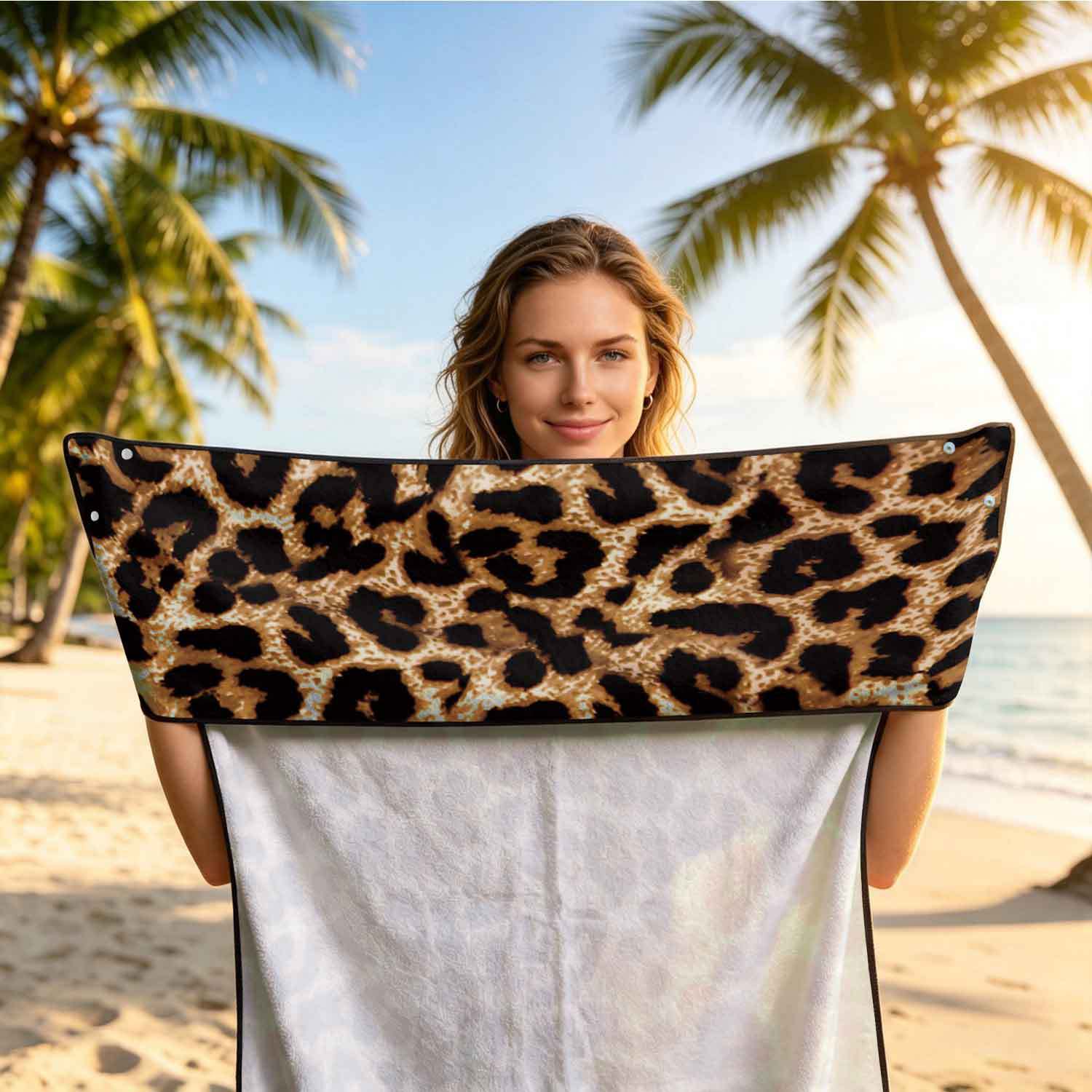 2-piece dual-use car seat cover, ultra-fine fiber, can be used as a beach towel, printed car protective seat cover 13