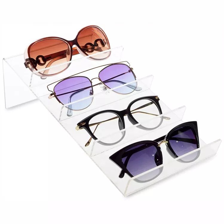 Acrylic transparent 4-layer glasses display rack sunglasses sunglasses counter display rack home glasses storage box