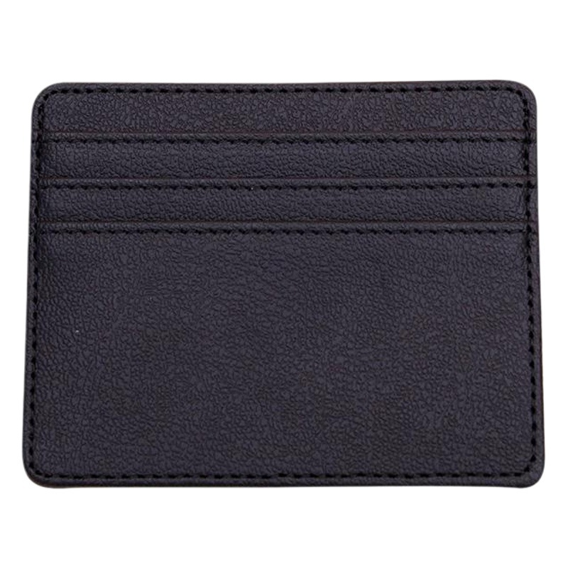 Titular de la tarjeta bancaria de cuero anti-desmagnetización de cuero pu creativo portátil multi-funcional certificado conjunto titular de la tarjeta rfid