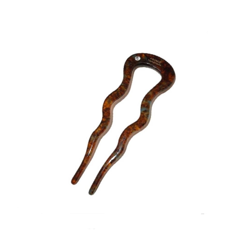 Nueva horquilla trasera cabeza bola cabeza updo tocado de pelo palillos horquilla en forma de U simple de alto grado de acetato femenino 2023