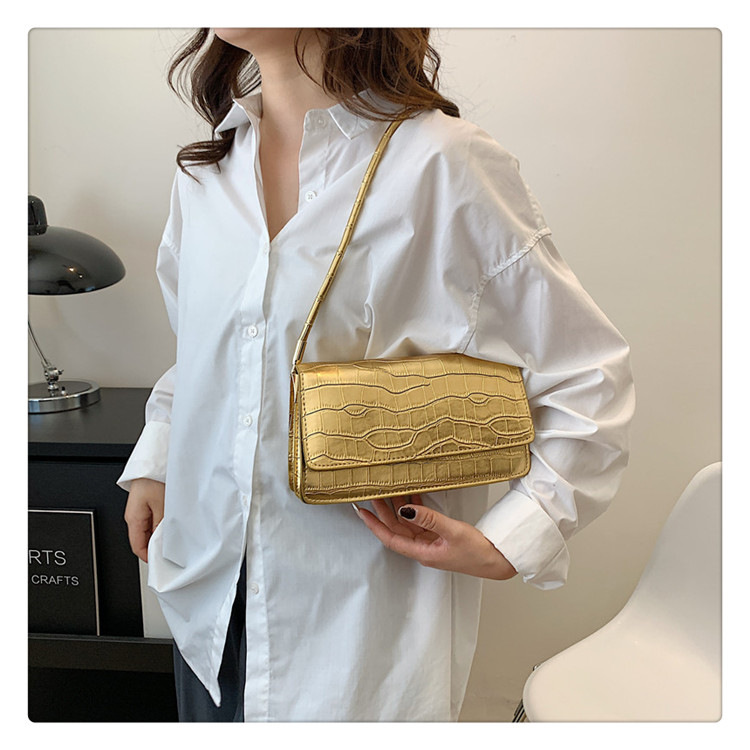 Minimalistisk stil for kvinner med minoritetstekstur under armene 2023 sommer ny håndholdt vestlig liten firkantet veske_voghion.com