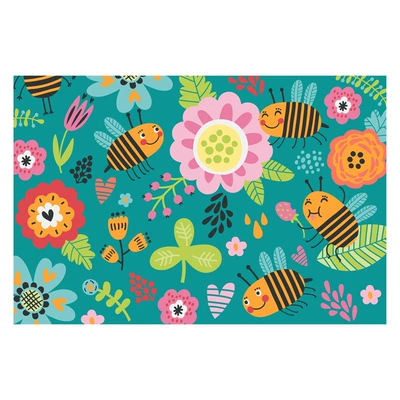 Jiecheng Floor Mat for Children's Avtomobil döşəmə paspasları - flower-bee-400mm600mm