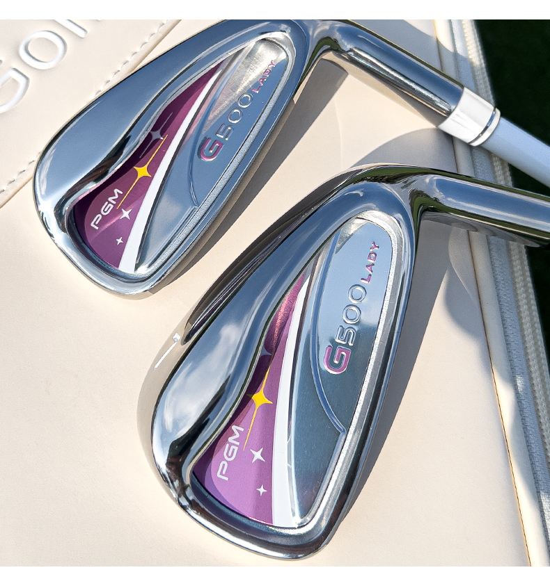 Bộ 6 gậy sắt golf nữ PGM-G500 inox 7, mặt đập siêu mỏng — Bộ 6 gậy sắt (cán carbon cấp L) hồng san hô LTG079, Bộ 6 gậy sắt (cán thép) hồng san hô LTG079, Bộ 6 gậy sắt (cán carbon cấp L) trắng tím LTG079, Bộ 6 gậy sắt (cán thép) trắng tím LTG079 chi tiết 18