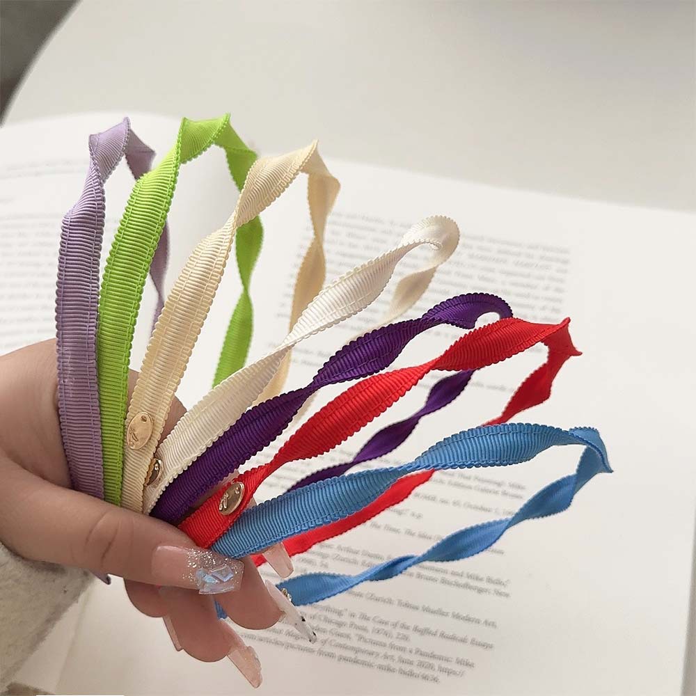 Diadema en espiral de color dopamina de primavera y verano para mujer 2025 nuevo estilo de salida de borde fino Diadema de sentido avanzado horquilla tocado