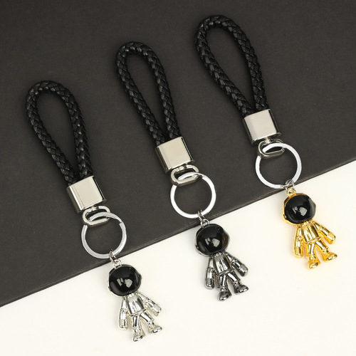 Wholesale cross-border small gifts cartoon astronaut key chain car bag pendant metal astronaut key chain