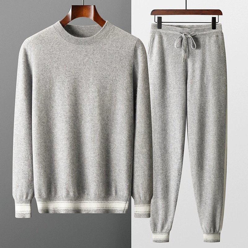 Кашемировый комплект для отдыха, утеплённый свитшот, свитер, брюки