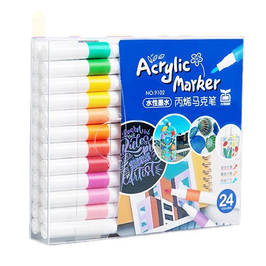 Auténtico acrílico marcador especial para niños papel impermeable plegable color estudiantes de arte jardín de infantes lavable pluma de color