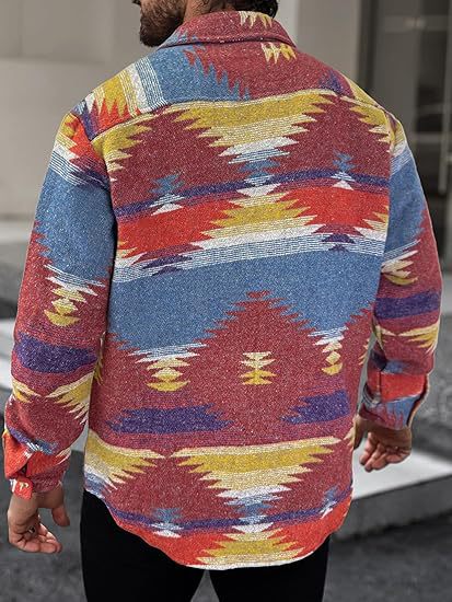 Giacca jacquard uomo maniche lunghe stile western cotone_voghion.com