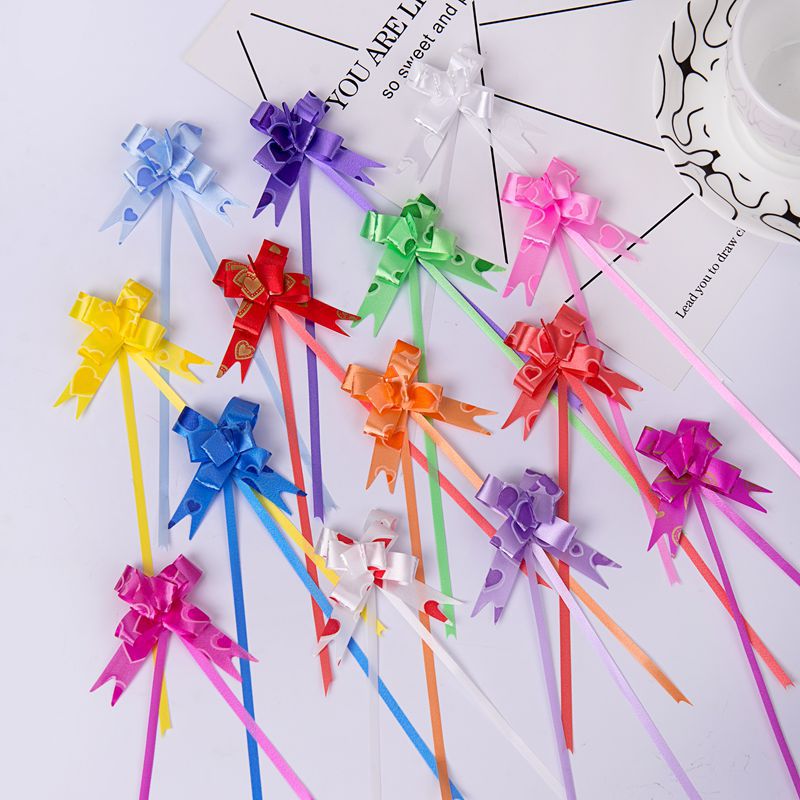 Comercio exterior transfronterizo 12 tamaño pequeño rosa en forma de corazón arco impreso flor tirada a mano