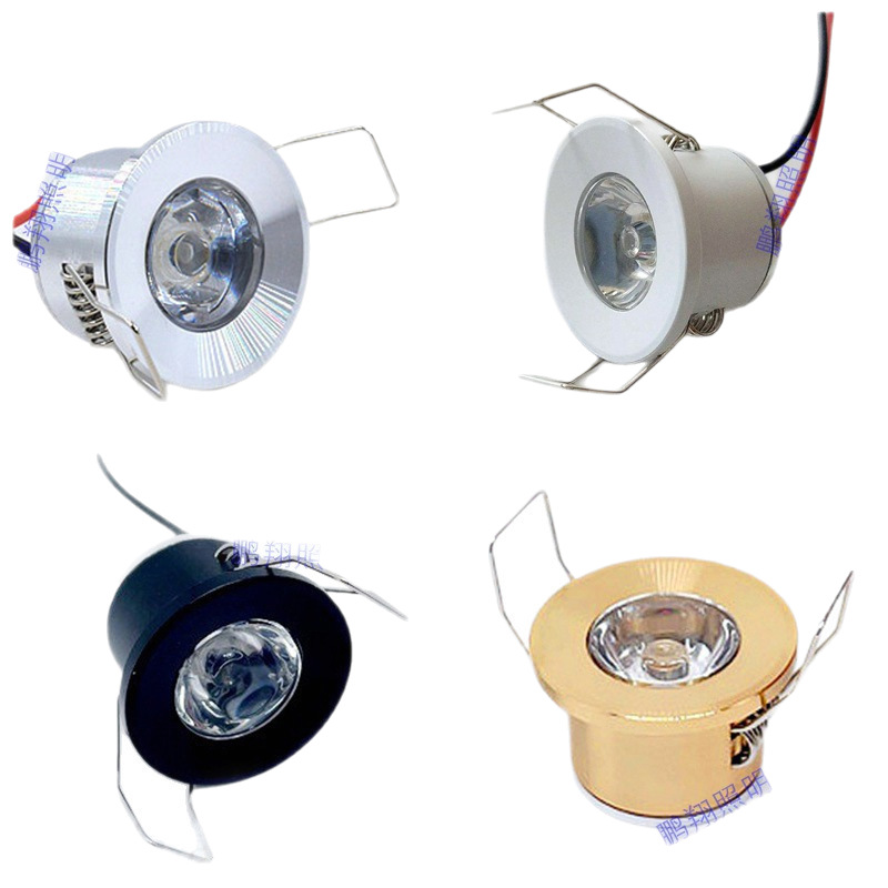 1w3w mini ojo de buey LED pequeño foco de estand abierto incrustado en la lámpara de vino concentrador 110V bajo voltaje DC12V24V