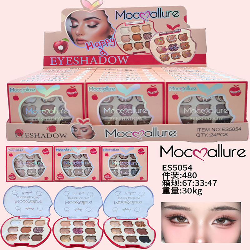 Mocoallure nuevo comercio exterior transfronterizo multicolor de sombra de ojos perlada mate color tierra 4 colores de alta calidad de disco óptico