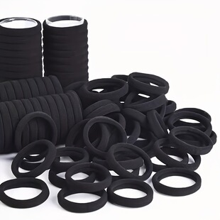 W 43251 High Elasticity Durable Hair Tie Black �ߏ�����ɫ�l