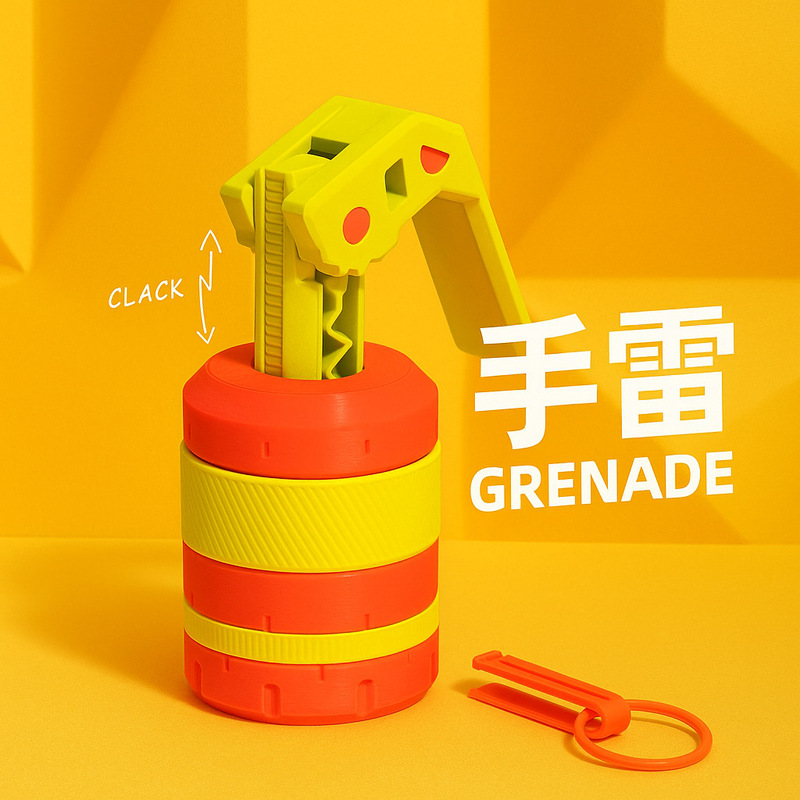 Hand Grenade Five-In-One Snap-On Decompression Edc Decompression Artifact Student Boring Small Objects during Class Portable Equipment
