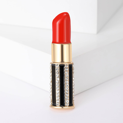 New Japanese and Korean fashion personalized brooch simple ins lipstick colorful dripping oil brooch clothing accessories retro