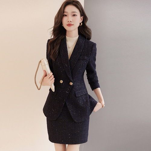 Red suit jackets are popular this year for women in high-end professional attire, goddess style formal wear, host suits