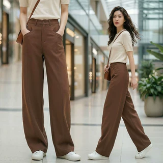 今年流行阔腿弯刀裤女2026秋季新款宽松显瘦高腰垂感休闲西装裤子