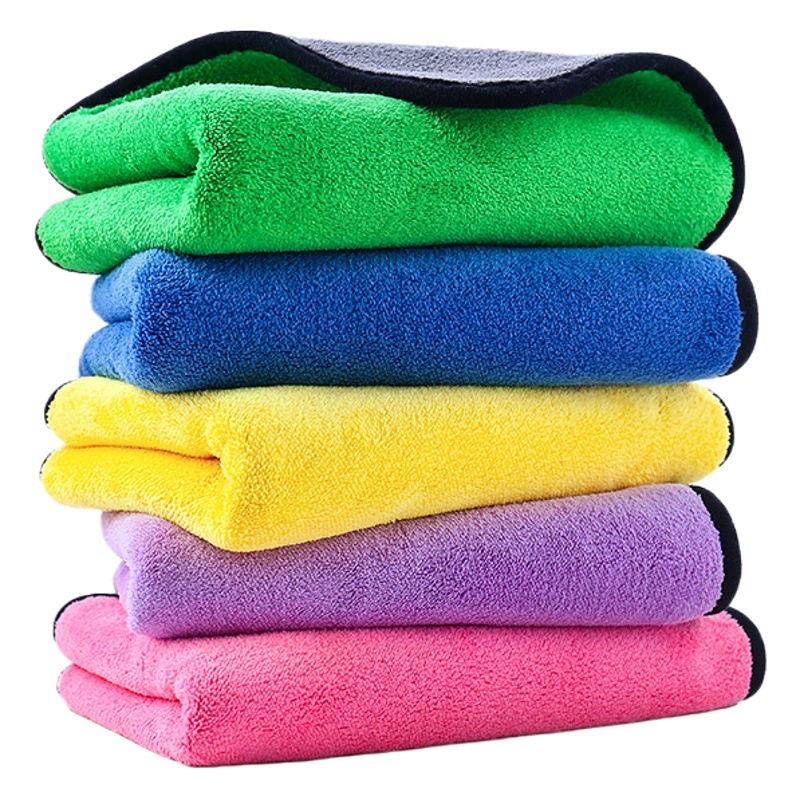 Полотенце для автомойки высокой плотности из кораллового флиса утолщенное Впитывающее автомобильное полотенце без выцветания без ворса тряпка для рыбалки оптом