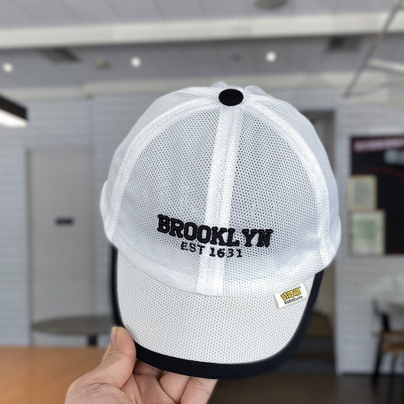 Gorra de Béisbol con Malla para Niños de Mezcla de Algodón, Transpirable y Protección Solar